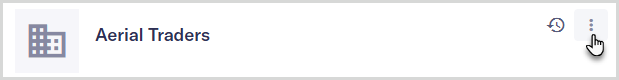Entity_page_More_options_menu.png Mouse hovering over the More options menu item in the Entity page title bar.