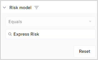 The View filter dropdown with the filter options for a particular column expanded.