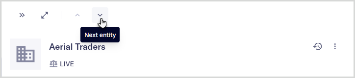 View_side_preview_Next_button.png View side preview showing the mouse hovering over the Next entity button.