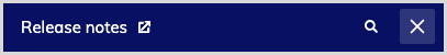 Release notes header bar